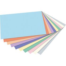 Fotokarton Pastell, 300 g/m², 50 x 70 cm, 100 Bogen in 10 Farben sortiert-image