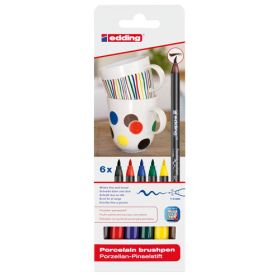 Porzellan-Pinselstifte family colors, 6er-Set-image